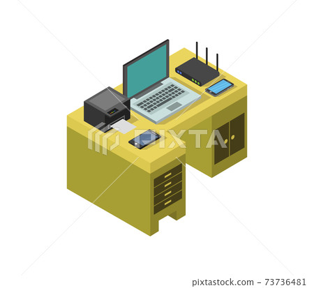 isometric office desk isometric office desk 73736481