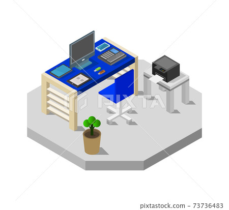 isometric office desk isometric office desk 73736483