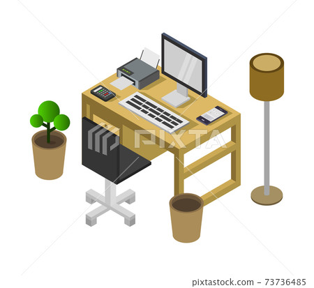isometric office desk isometric office desk 73736485