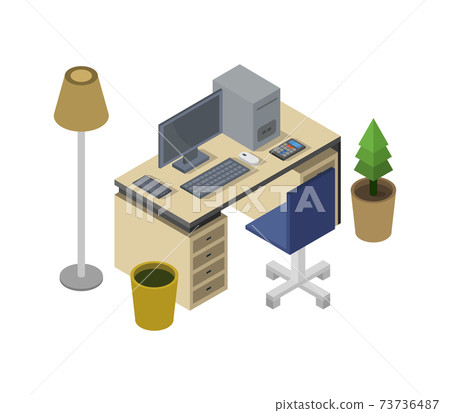 isometric office desk isometric office desk 73736487