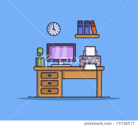 isometric office desk 73736577
