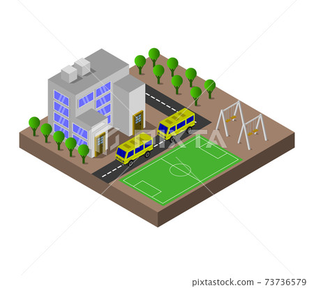isometric school - Stock Illustration [73736579] - PIXTA