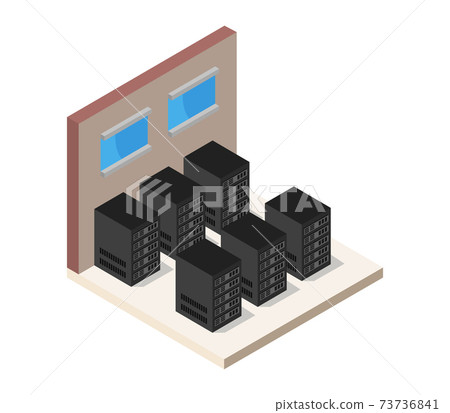 server room isometric - Stock Illustration [73736841] - PIXTA