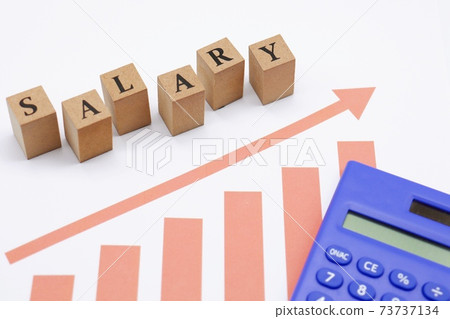 工資字母和上升圖 73737134