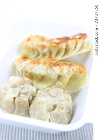 美味的外賣餃子和燒賣 73737550