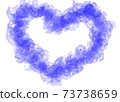 A smoky heart burning in the fire of love in red on a blue  background 73738659