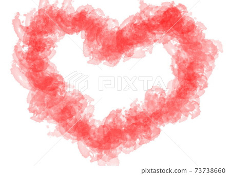 A smoky heart burning in the fire of love in red on a white background 73738660