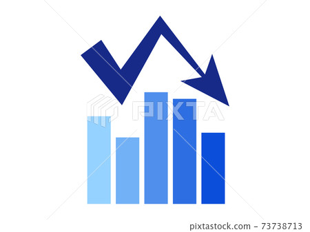 Down graph and arrow vector icon - Stock Illustration [73738713] - PIXTA