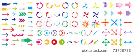Arrow vector icon set 73738728