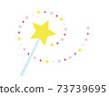 Magic wand with multicolored stars tail 73739695