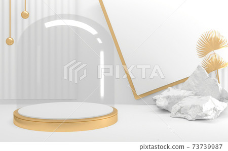 white podium on background abstract minimal style. 3D rendering 73739987