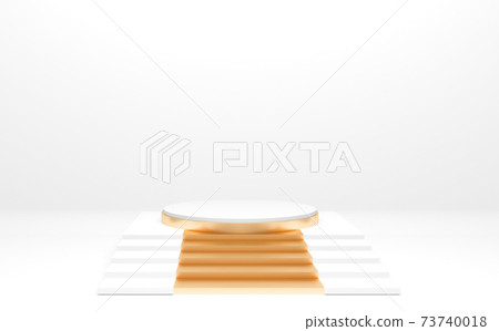 white podium on background abstract minimal style. 3D rendering 73740018