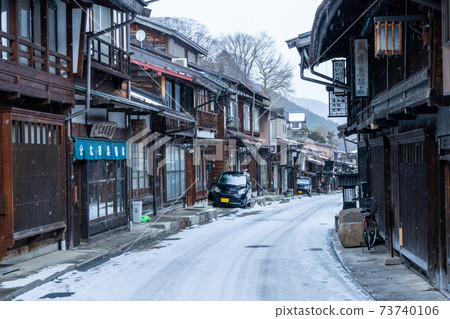 長野縣那賴州的雪景 長野縣那賴州的雪景 73740106