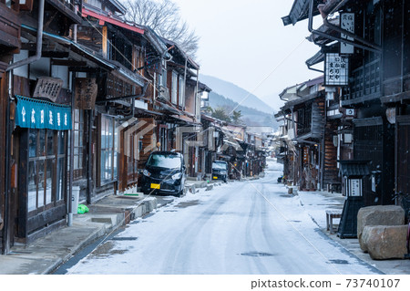 長野縣那賴州的雪景 73740107