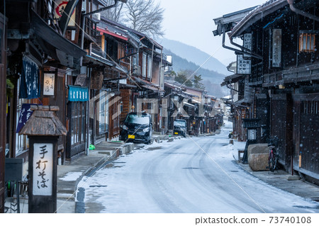 長野縣那賴州的雪景 長野縣那賴州的雪景 73740108