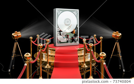 Podium with HDD, 3D rendering 73740804
