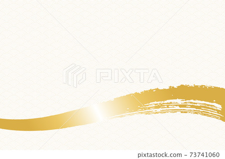 Illustration material Background Japanese style Japanese pattern Simple brush Calligraphy Qinghai wave pattern 73741060