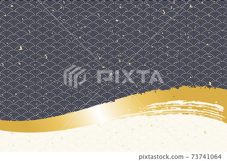 Illustration material Background Japanese style Japanese pattern Simple brush Calligraphy Qinghai wave pattern Illustration material Background Japanese style Japanese pattern Simple brush Calligraphy Qinghai wave pattern 73741064