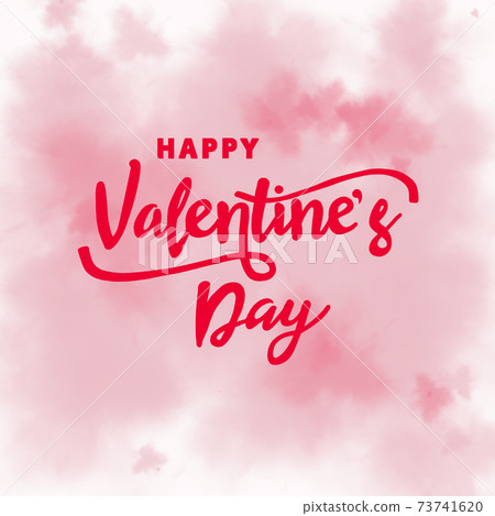 Happy Valentines Day lettering on pink abstract background. Valentines Day greeting card and banner. Happy Valentines Day lettering on pink abstract background. Valentines Day greeting card and banner. 73741620