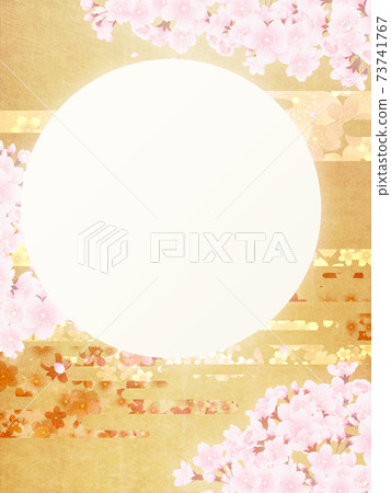 Sakura pattern background material 73741767
