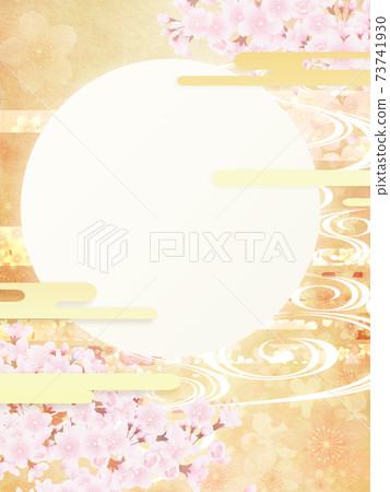 Sakura pattern background material 73741930