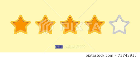 Five stars customer product rating concept for evaluating, clients satisfaction and positive experience. good feedback review icon vector illustration Five stars customer product rating concept for evaluating, clients satisfaction and positive experience. good feedback review icon vector illustration 73745913