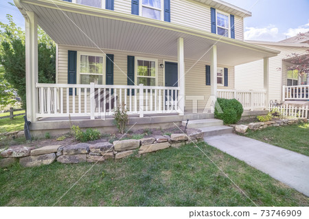 white double storey house with large porch white double storey house with large porch 73746909