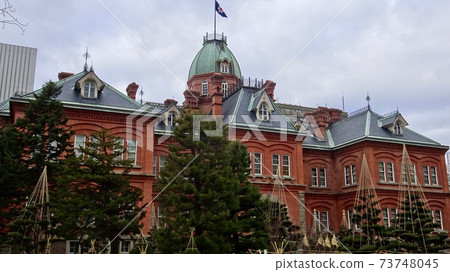 Former Hokkaido Government Office Building (Red Brick Government Office) in winter Tourist attractions in Sapporo, Hokkaido 73748045