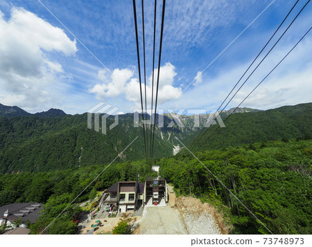 從新穗高索道纜車俯瞰的風景 73748973