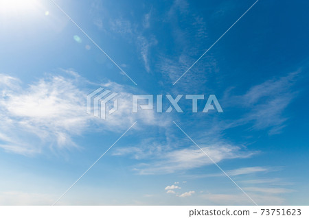 blue sky with white cloud and sunshine blue sky with white cloud and sunshine 73751623