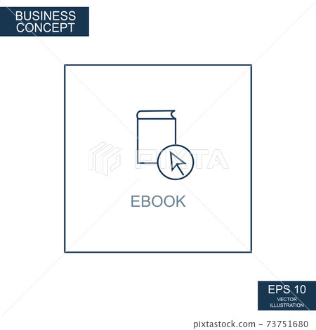 Business concept, web icon from thin lines. Ebook - Vector Business concept, web icon from thin lines. Ebook - Vector 73751680
