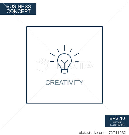 Business concept, web icon from thin lines. Creativity - Vector 73751682