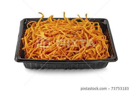 Cordyceps Sinensis Mushroom isolated white background Cordyceps Sinensis Mushroom isolated white background 73753183