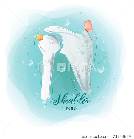 Medical orthopedic watercolor background. Treatment for orthopedics traumatology of shoulder bones and joints injury. Medical presentation, hospital. Vector illustration Medical orthopedic watercolor background. Treatment for orthopedics traumatology of shoulder bones and joints injury. Medical presentation, hospital. Vector illustration 73754609