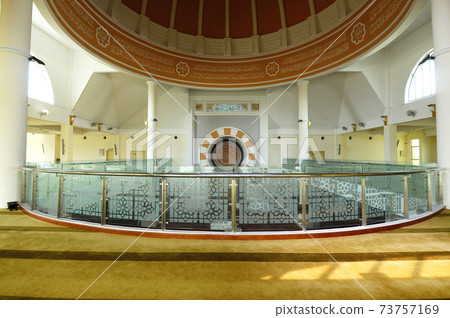 PETALING JAYA, MALAYSIA -JANUARY 01, 2015: Interior of Masjid Jamek Sultan Abdul Aziz at Petaling Jaya, Malaysia. Modern mosque and community building with Islamic design and architecture. PETALING JAYA, MALAYSIA -JANUARY 01, 2015: Interior of Masjid Jamek Sultan Abdul Aziz at Petaling Jaya, Malaysia. Modern mosque and community building with Islamic design and architecture. 73757169