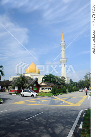 PETALING JAYA, MALAYSIA -JANUARY 01, 2015: Exterior of Masjid Jamek Sultan Abdul Aziz at Petaling Jaya, Malaysia. Modern mosque and community building with Islamic design and architecture. PETALING JAYA, MALAYSIA -JANUARY 01, 2015: Exterior of Masjid Jamek Sultan Abdul Aziz at Petaling Jaya, Malaysia. Modern mosque and community building with Islamic design and architecture. 73757216