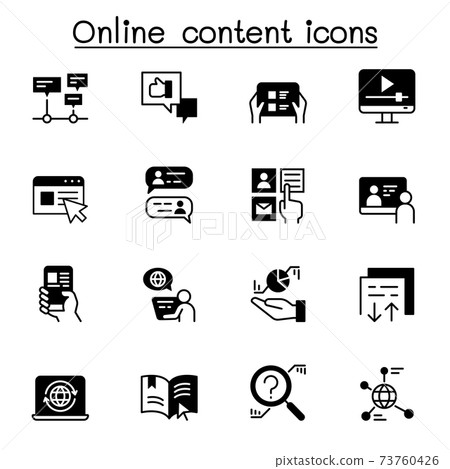 online content icon set vector illustration graphic design online content icon set vector illustration graphic design 73760426