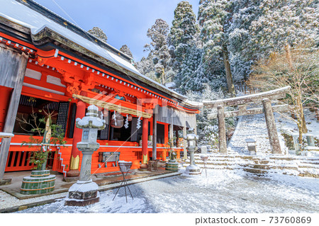 福岡縣田川郡冬季的彥山神宮 73760869