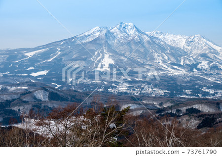 野ji湖露台/冬季附近的野No湖，妙高山，黑姬山 73761790