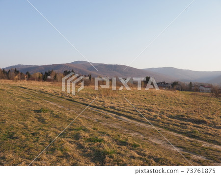 Brilliant Silesian Beskid Mountains range Bielsko-Biala city, Poland 73761875