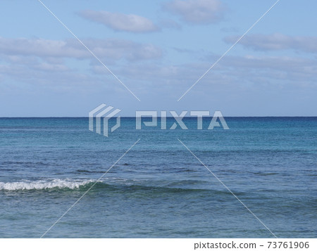 Desolate Atlantic Ocean landscape seen from Sal island in Cape Verde Desolate Atlantic Ocean landscape seen from Sal island in Cape Verde 73761906