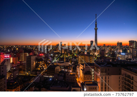 《Tokyo》 Dawn of Tokyo ・ Sky Tree and Asakusa Cityscape 《Tokyo》 Dawn of Tokyo ・ Sky Tree and Asakusa Cityscape 73762797