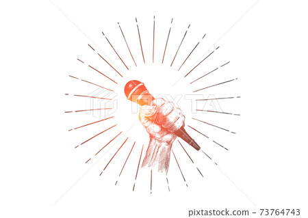 Propaganda, politics, debate, meeting concept. Hand drawn isolated vector. Propaganda, politics, debate, meeting concept. Hand drawn isolated vector. 73764743