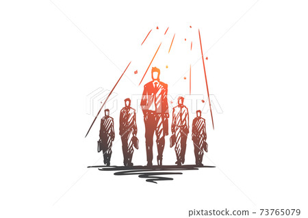 Teamwork, together, leadership, recruiting, human resources concept. Hand drawn isolated vector. Teamwork, together, leadership, recruiting, human resources concept. Hand drawn isolated vector. 73765079