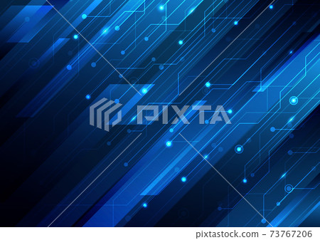 Abstract blue diagonal stripes and circuit on dark blue background technology digital futuristic concept. Abstract blue diagonal stripes and circuit on dark blue background technology digital futuristic concept. 73767206