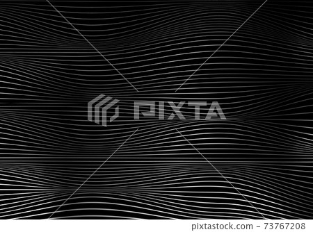 Abstract white wave lines pattern on black background and texture with lighting. Abstract white wave lines pattern on black background and texture with lighting. 73767208