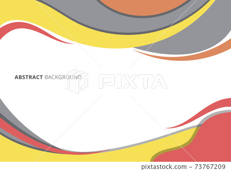 Modern graphic header template wave curved line on white background. Modern graphic header template wave curved line on white background. 73767209