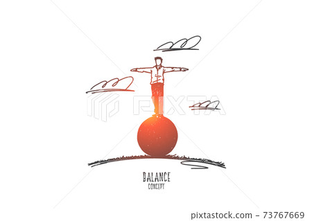 Balance concept. Hand drawn isolated vector - Stock Illustration ...