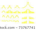 Arrow graph icon set yellow 73767741