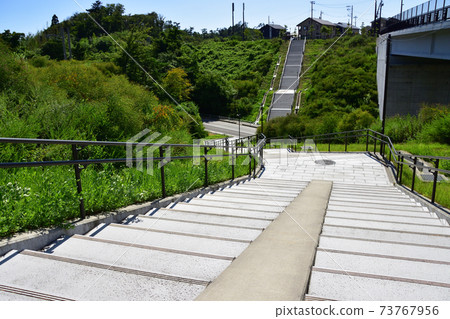 宮城縣東松島市的Nobiru車站及其周圍的風景-照片素材（圖片